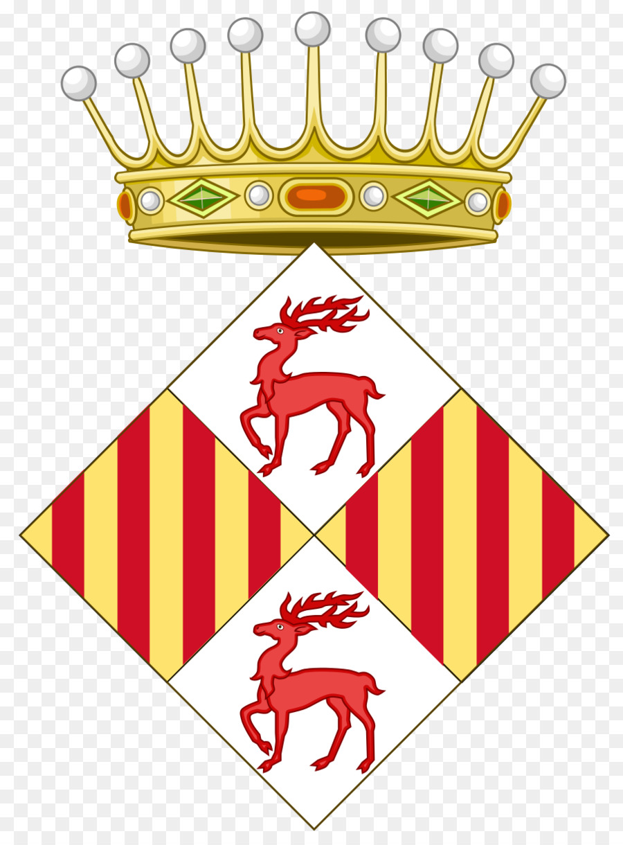 Graf von Cervera Fürstentum Katalonien Adel Coat of arms - Krone