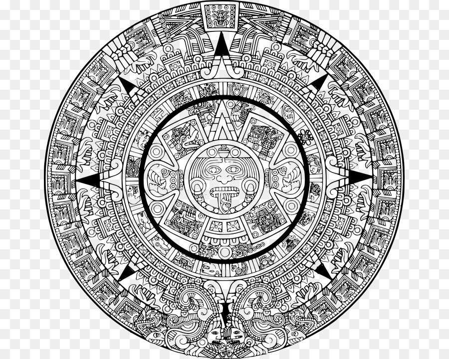 Calendario azteco pietra civiltà Maya Clip art - altri