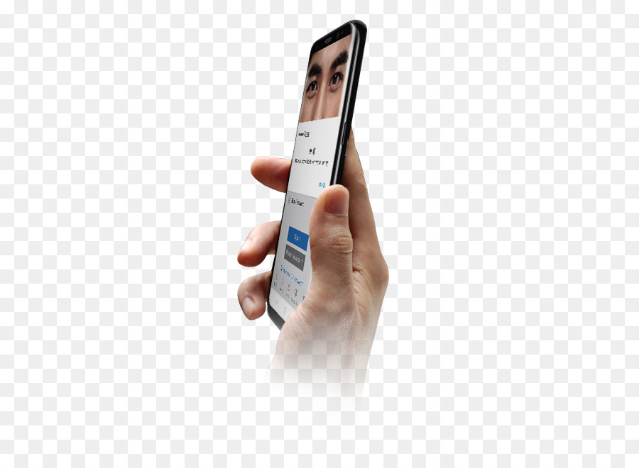Funktion, Telefon, Iris-Erkennung Fingerabdruck Gesichtserkennung-system - Hand gehaltenen Handy