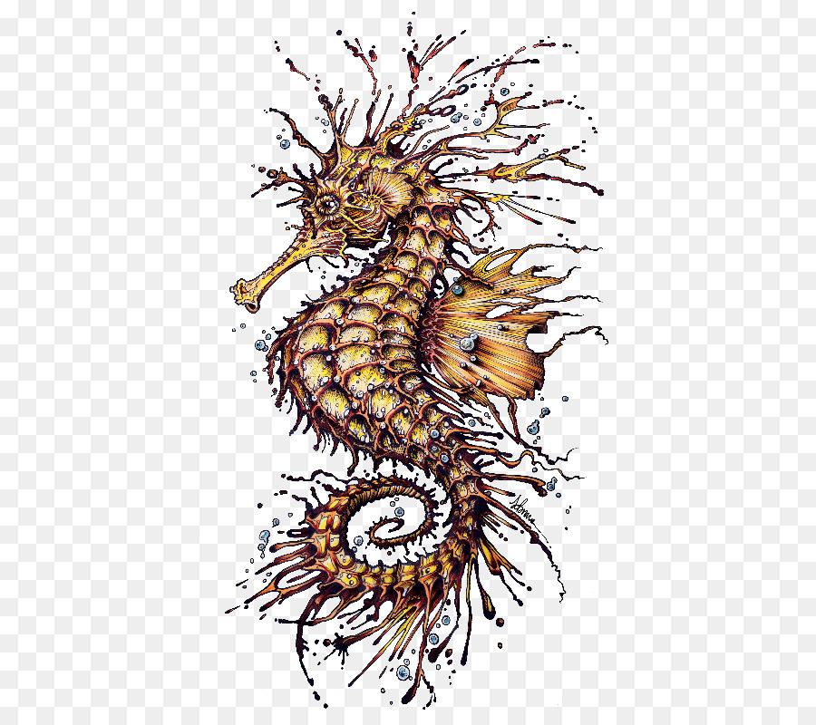 Seahorse Arte Illustrator - cavalluccio marino