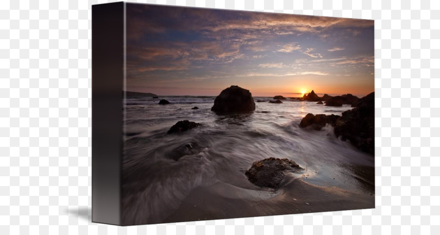 Fotografia Stock Cornici Alba - spiaggia al tramonto