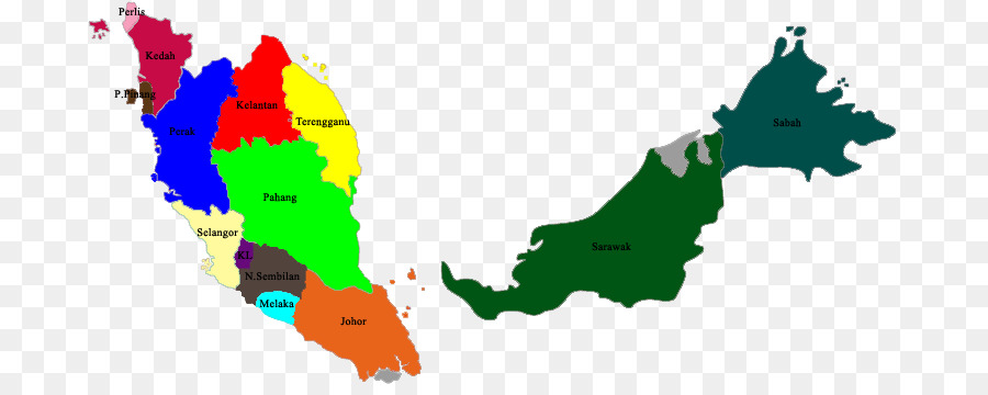 Malaysia Vektor-Karte-clipart - Karte von malaysia