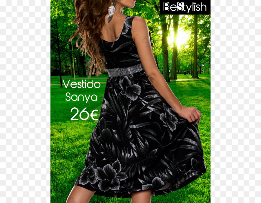 Little black dress Schulter Satin Kleid - Kleid