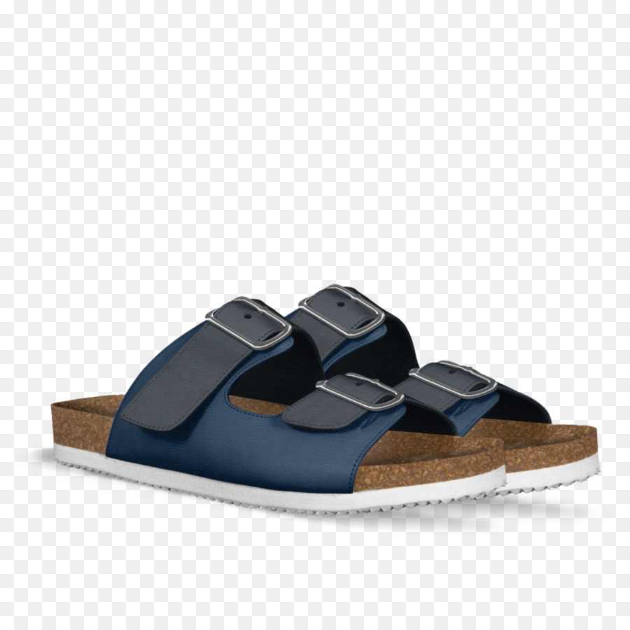 Schuh-Sandal-Slide-Leder-Gürtel - Sandale
