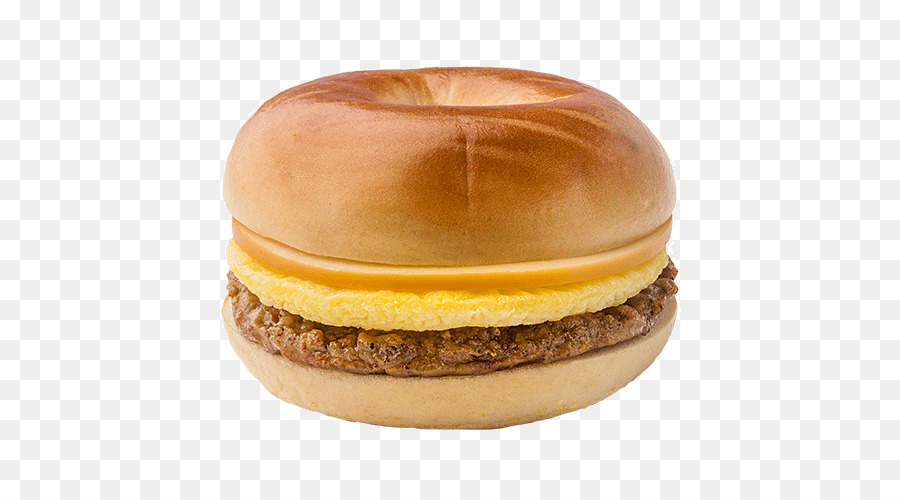 Cheeseburger-Frühstück-sandwich mit Bacon, ei und Käse-sandwich Bagel - Frühstück