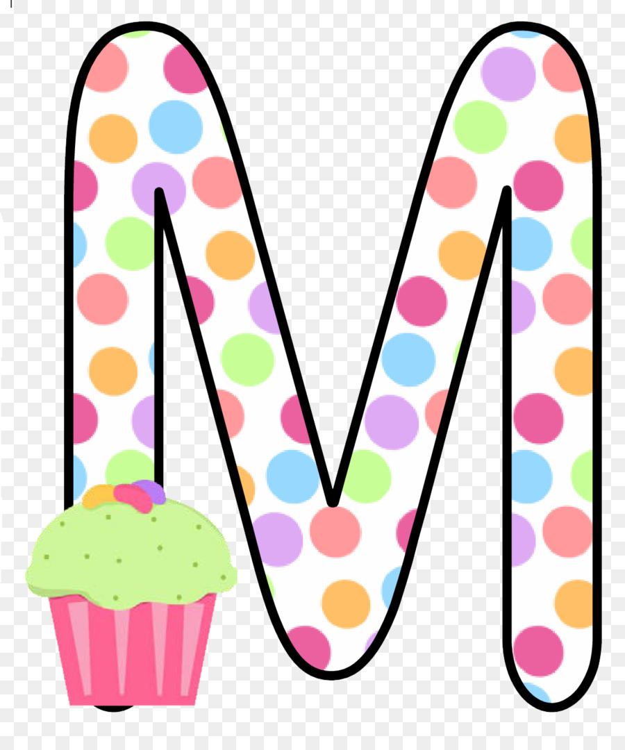 Cupcake Lettera Alfabeto pasta di Clip art - alfabeto a pois