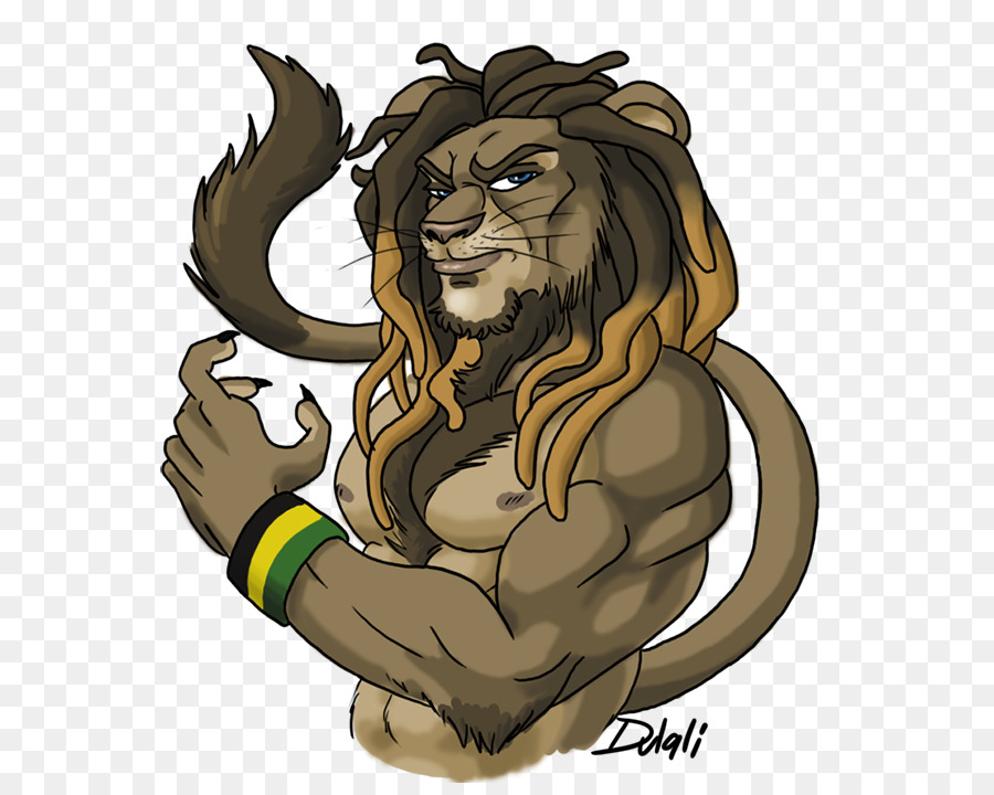 Lion Dreadlocks Cartoon Zeichnung Iozan - Löwe