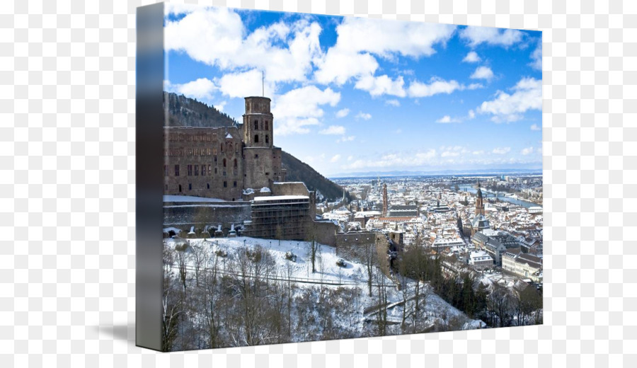 Il Castello Di Heidelberg Edificio Inverno Imagekind Tela - edificio
