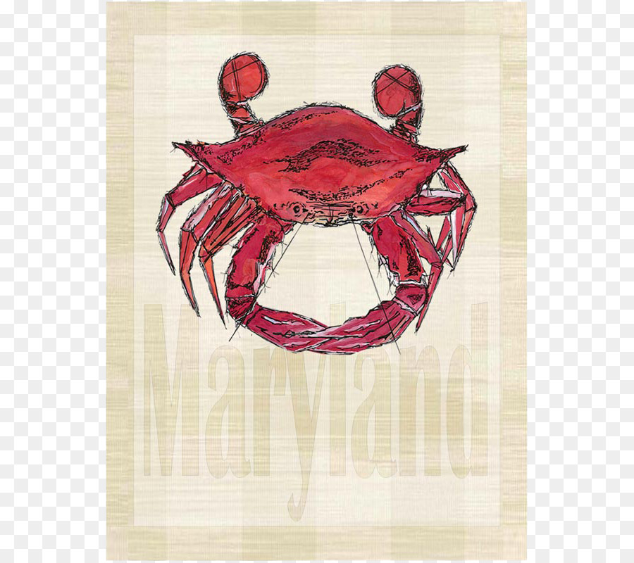 Dungeness Krabbe von Christmas Island red crab Schwarz-eyed Susan Maryland - Schild Metall rot