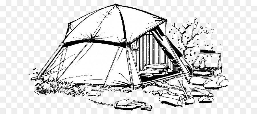 Tenda Disegno Campeggio Schizzo - campo di sopravvivenza