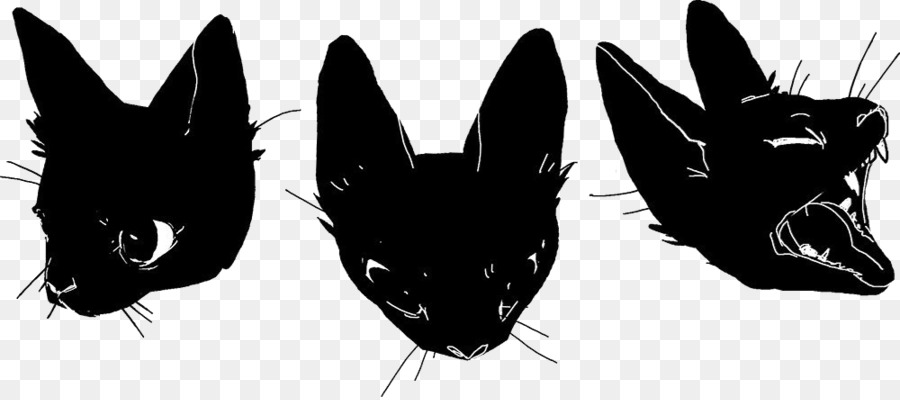 Bianco e nero, gatto Nero, Clip art - cerbiatto
