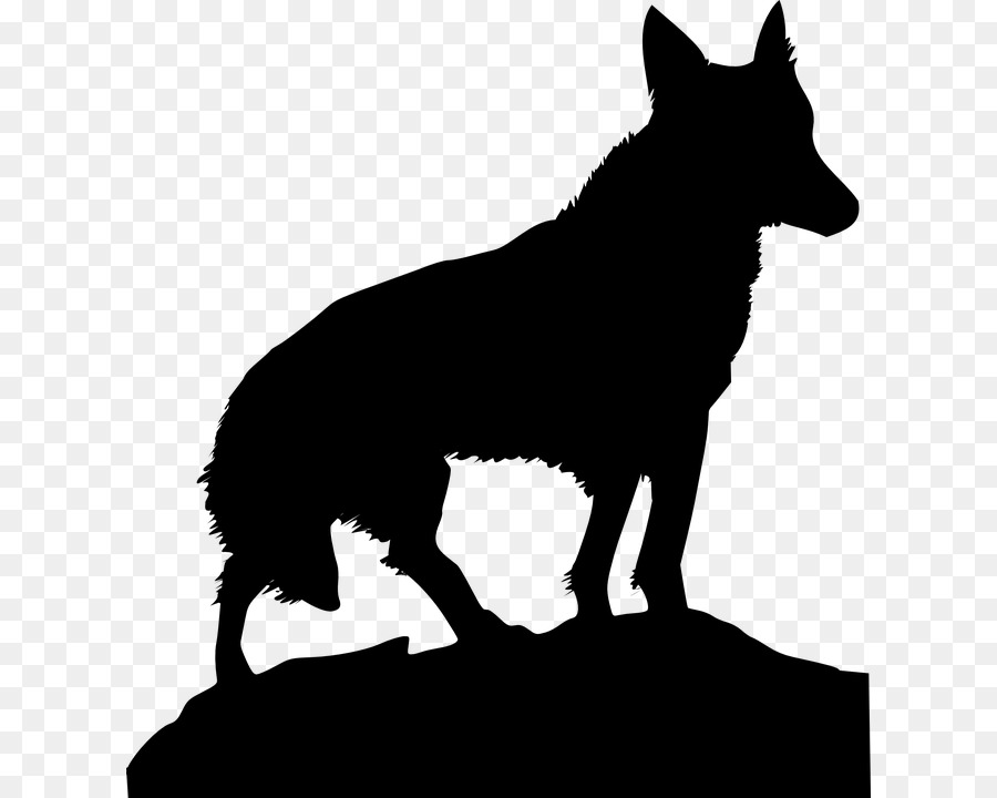 Hund Clip art - schwarzer Wolf