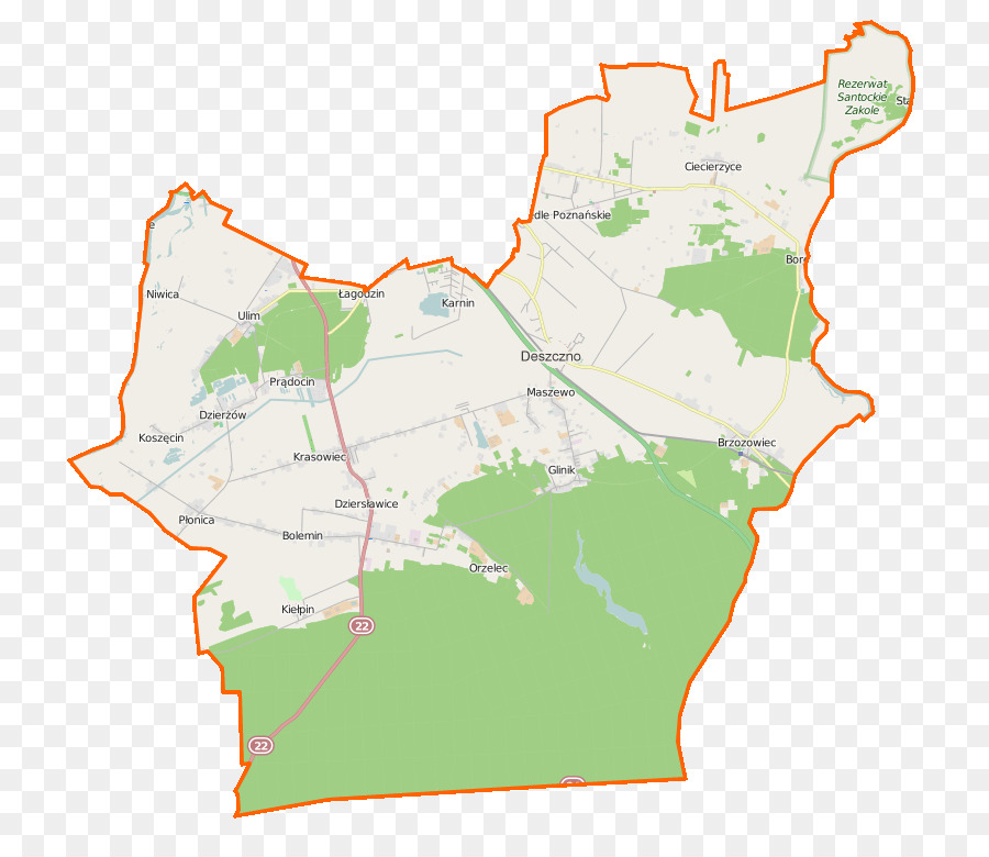 Дещно Глиник, Lubusz Voivodeship Кошенцин, Lubusz Voivodeship Kiełpin, Gorzów County Białobłocie, Lubusz Voivodeship - mappa