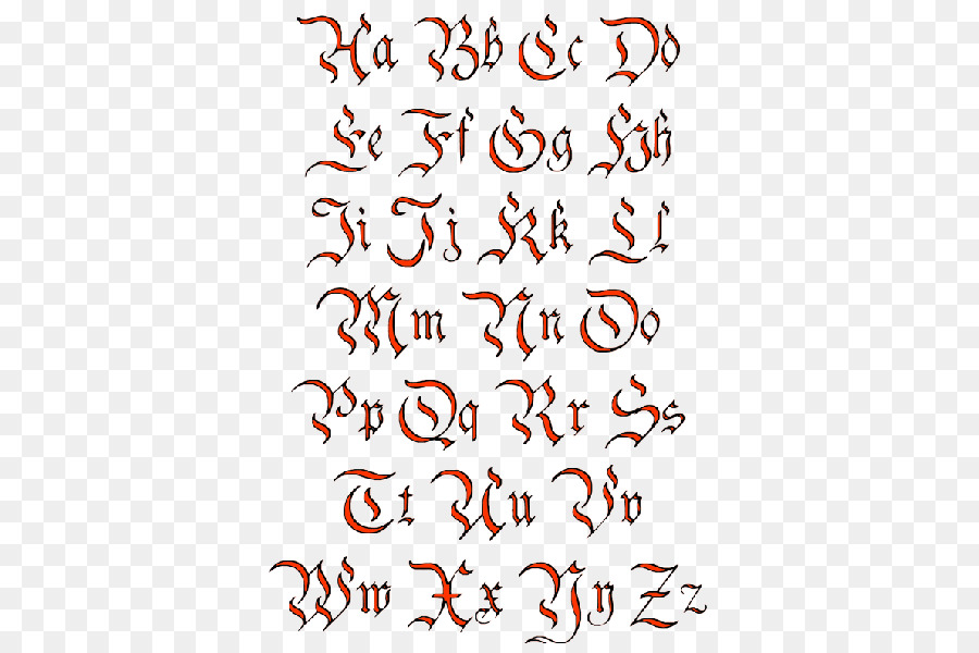 Schriftzug Tattoo Old English lateinische alphabet das englische alphabet - englische Buchstaben design