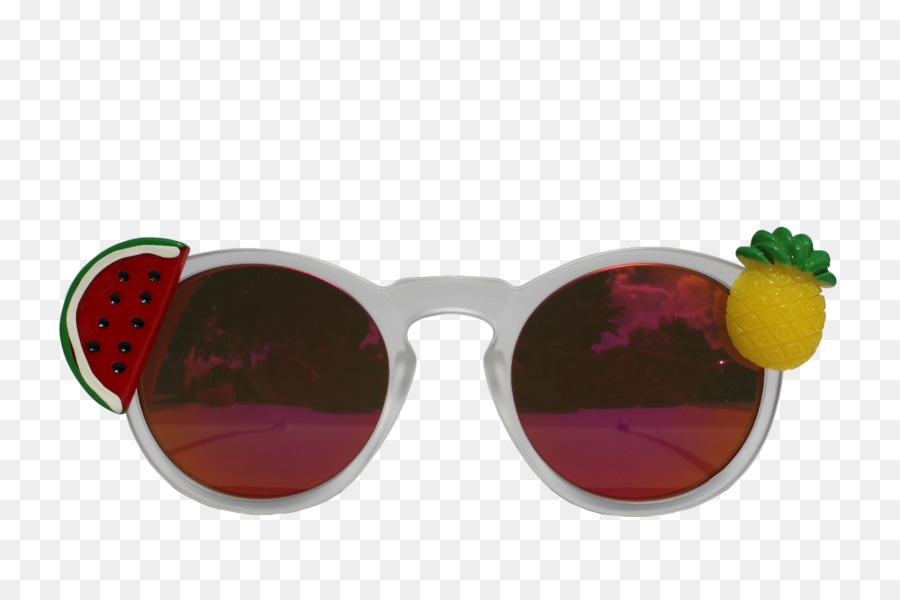 Sonnenbrille Frucht Gelb-Rosa-Blau-grün - Sonnenbrille