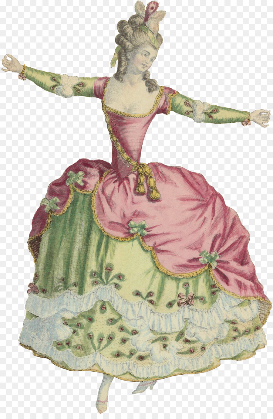 Kostüm design Figur - rosa fee