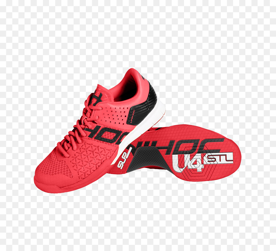Sneakers Skate-Schuh-Unihockey-Schuhe - rote neon