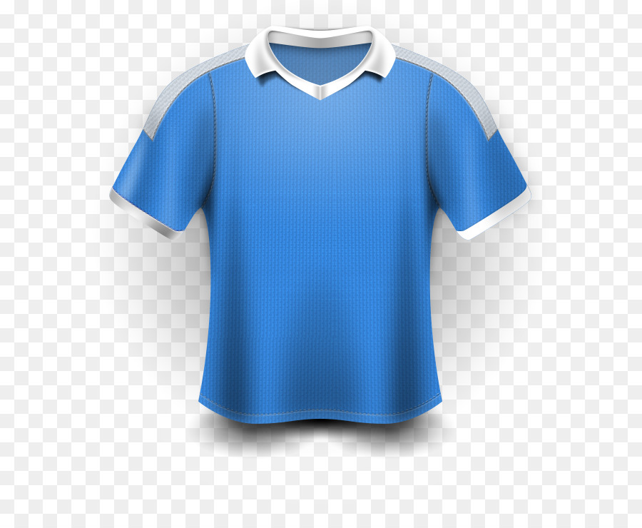 Maglia T-shirt Manica Polo Blu - Maglietta