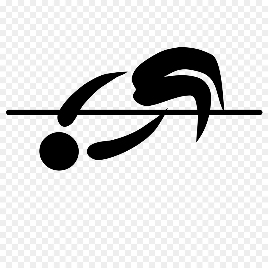Sport Hochsprung Piktogramm clipart - Schwarzschwarzweiß