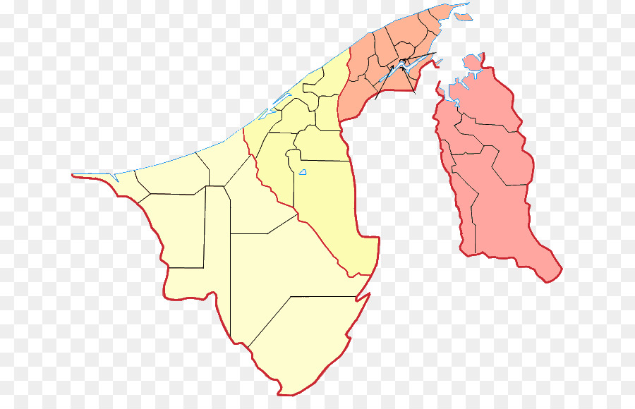 Bandar Seri Begawan mappa Vuota Belait Distretto mappa del Mondo - mappa
