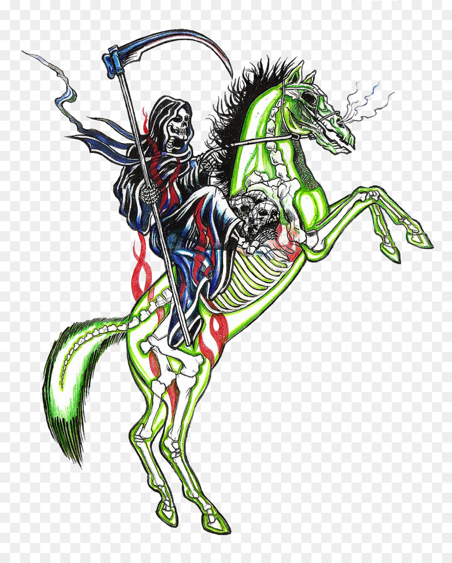 Pferd Legendäre Kreatur Dämon - blass Pferde