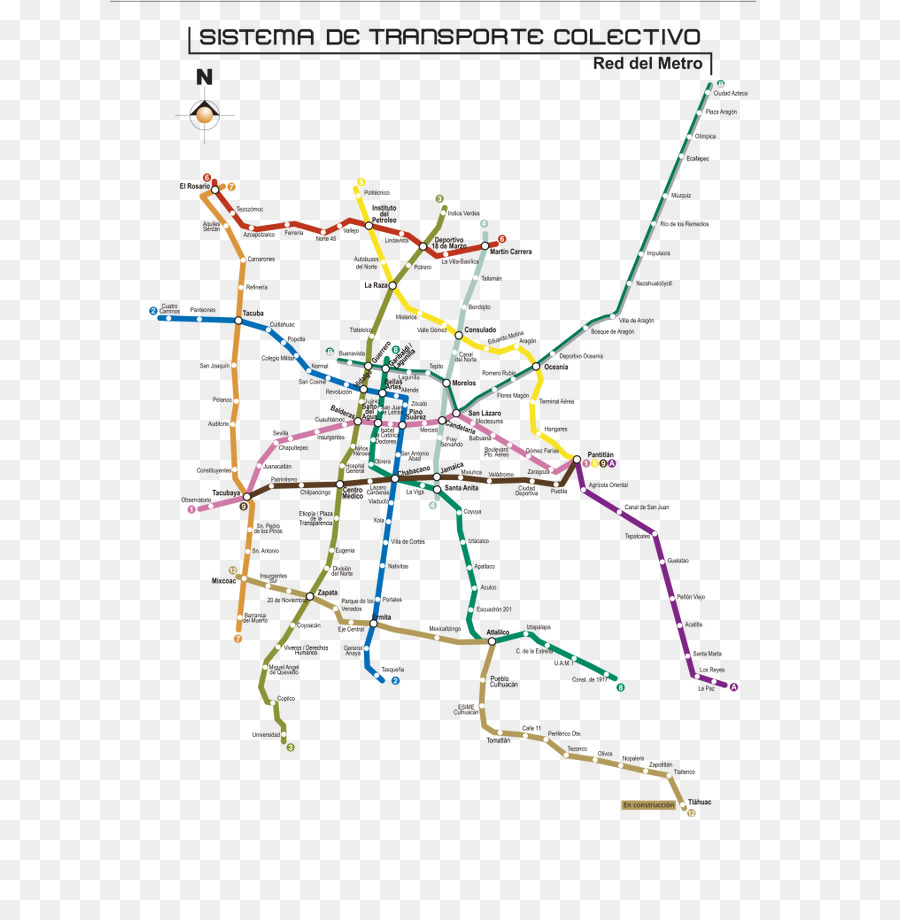 Città del messico Metro Rapido transito dei Pendolari della Stazione di Transito mappa - laureato