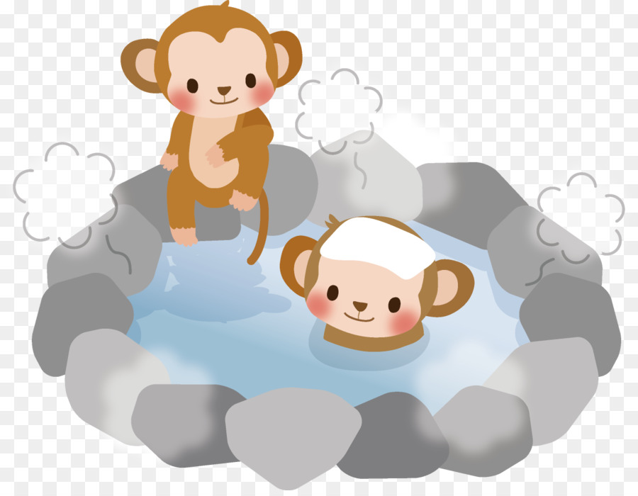 Monkey Neues Jahr-Karte Sieben Glücklichen Götter-clipart - Affe
