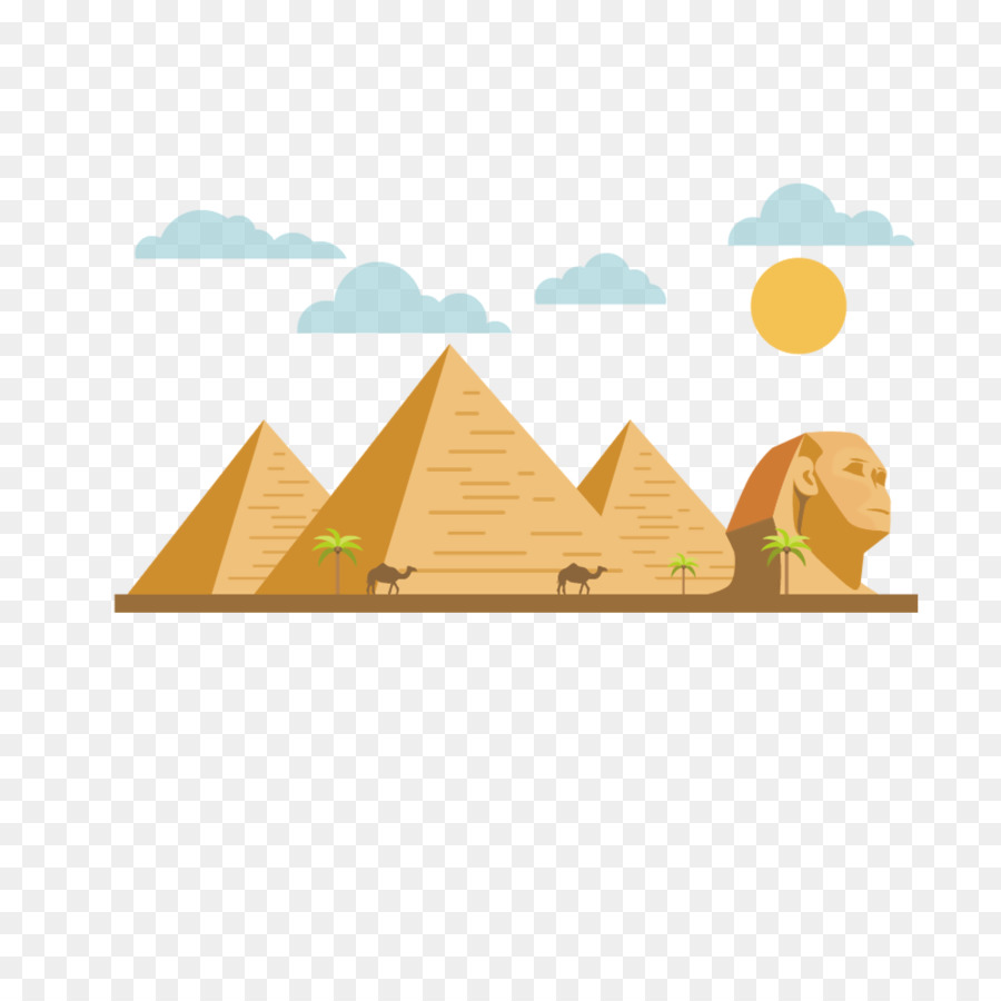 Die ägyptischen Pyramiden, die Große Pyramide von Gizeh, Große Sphinx von Gizeh-das Alte ägypten - Flyer Werbung