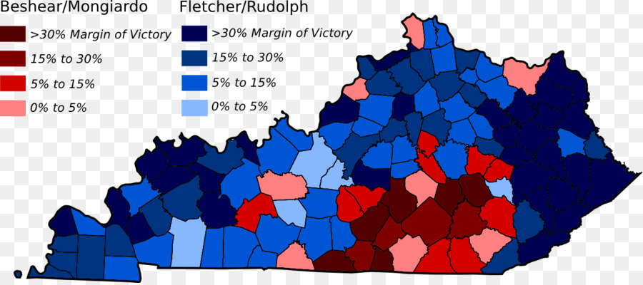Kentucky elezioni governatoriali, 2007 Kentucky governatoriale elezione, il 2015 Stati Uniti le elez - mappa