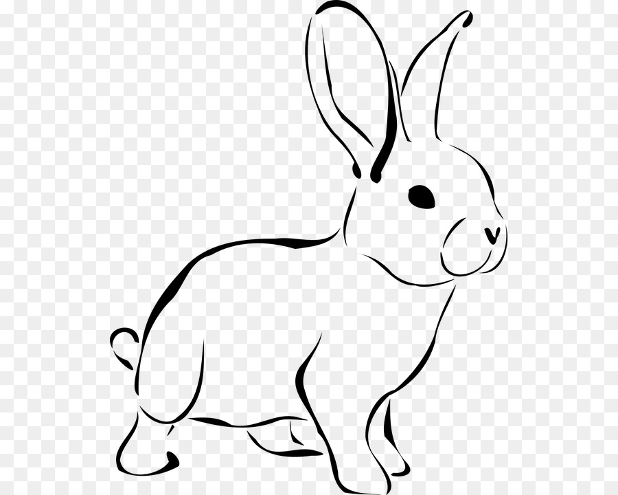 Osterhase Inländischen Kaninchen Zeichnung Clip art - domesticanimalsschwarzundweiß