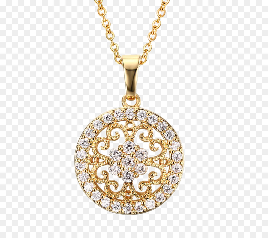 Charms & Anhänger-Halskette Gold, Diamant-Zirkonia - Schmuck Zubehör