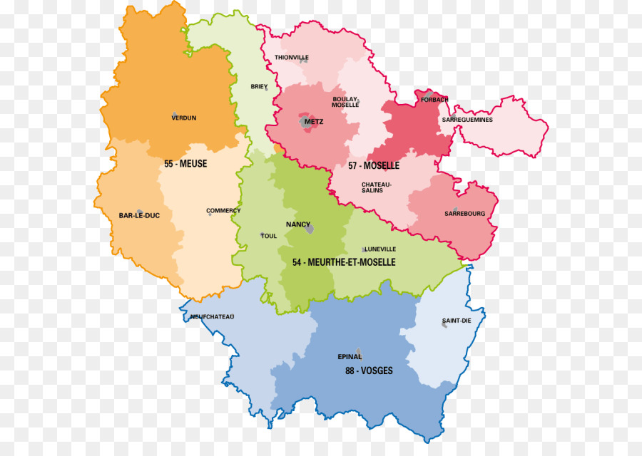 Barrois Karte Regionen von Frankreich, Meurthe et Moselle France 3 Lorraine - Anzeigen