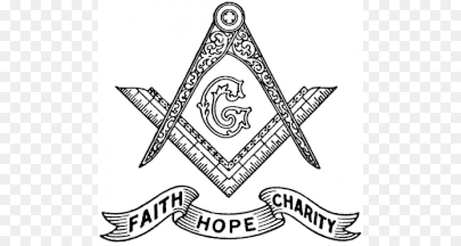 Quadrat und Kompassse Freimaurerei Heiligen Glaubens, der Hoffnung und der Liebe Symbol - Symbol
