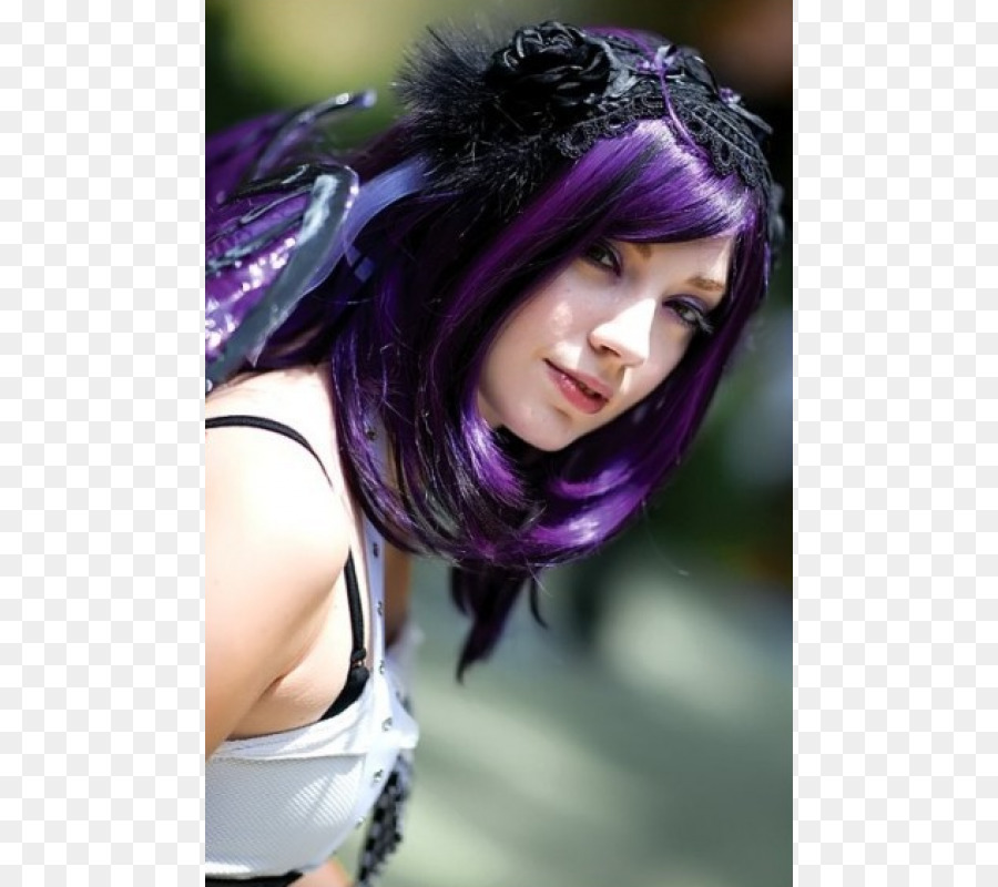 Schwarzes Haar, Menschliches Haar Farbe Lila Haare färben - lila
