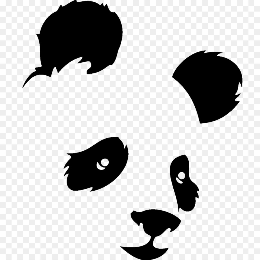 Riesen-panda-Bär-Silhouette, die Zeichnung Wandtattoo - tragen