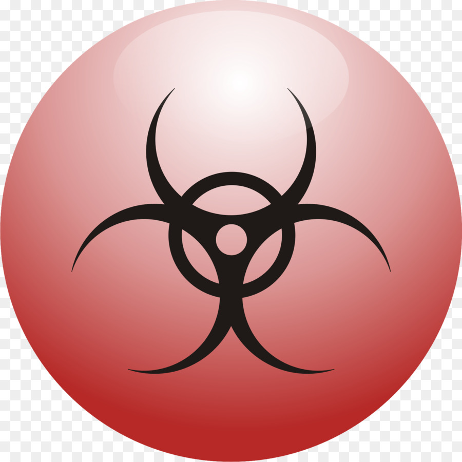 Simbolo di rischio Biologico decadimento Radioattivo Segno di Chimica - simbolo