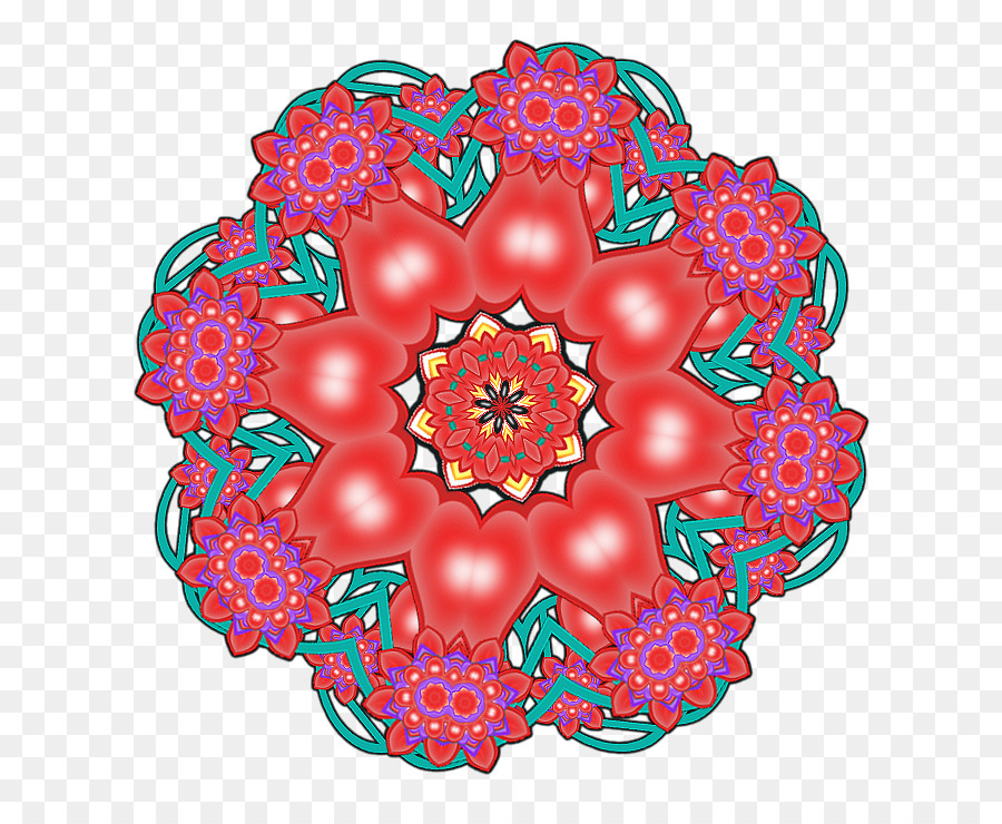 Schnitt-Blumen Floral-design-Kreis-Symmetrie Muster - Kreis
