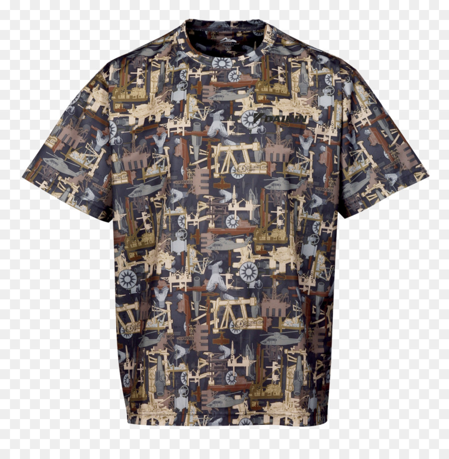 Militär-camouflage-T-shirt mit Rundhalsausschnitt - T Shirt