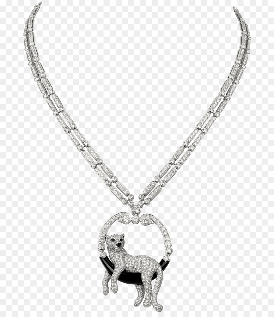 Medaillon Halskette Cartier-Diamant-Smaragd - Halskette