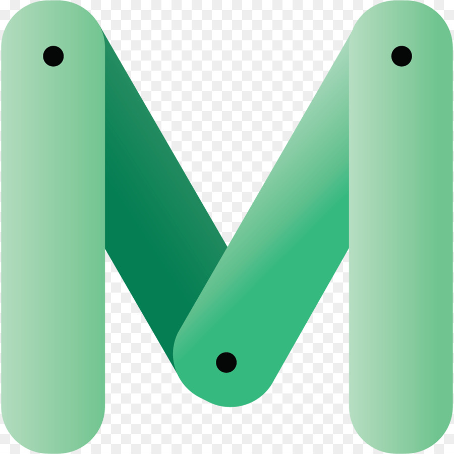 Verde Lettera alfabeto inglese di Colore - M