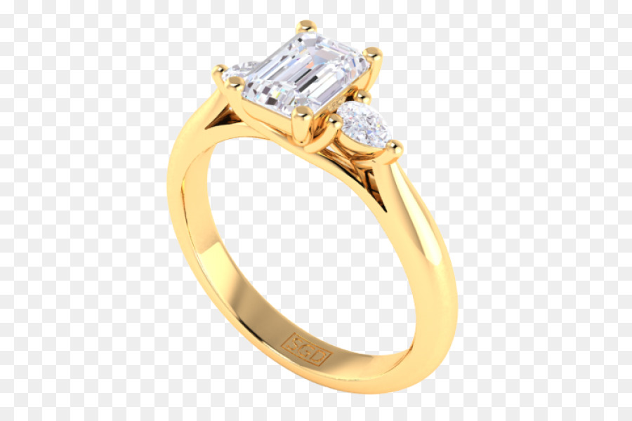 Diamant Trilogie ring Verlobungsring Geschnitten - Diamant
