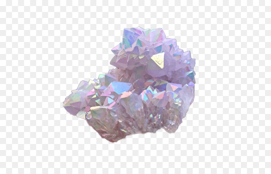 Metallo rivestito di cristallo di Quarzo cluster di Cristallo Ametista - viola