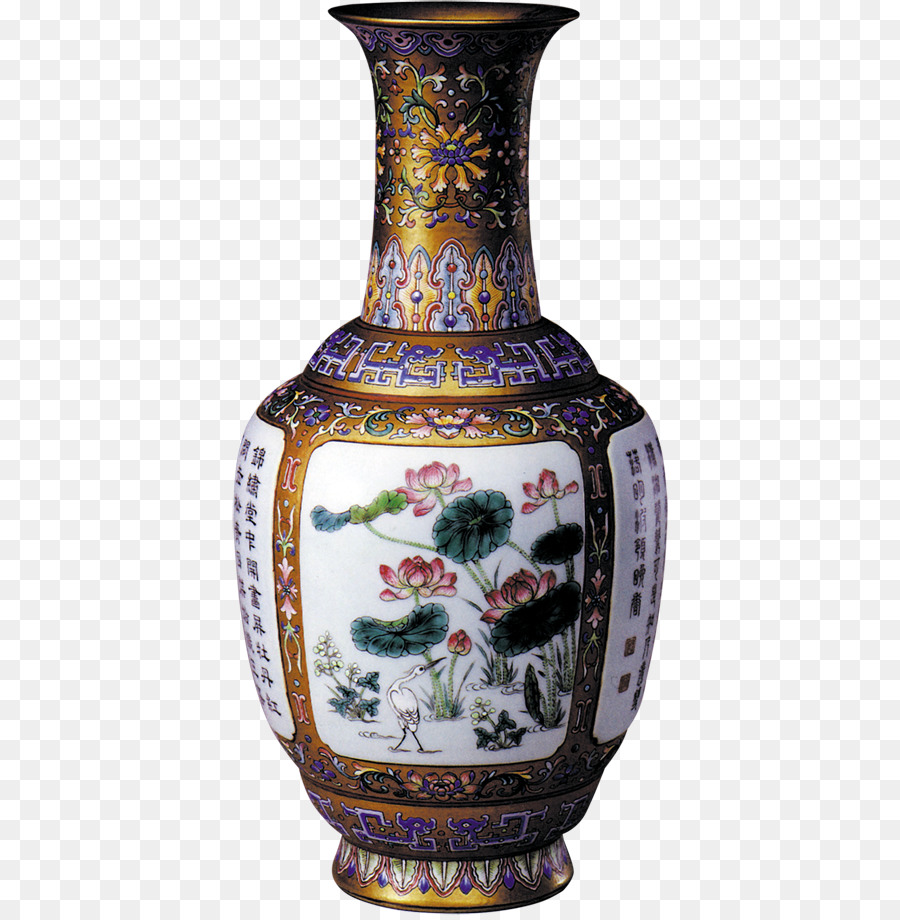 Carta Vaso in Porcellana dipinto Antico - vaso