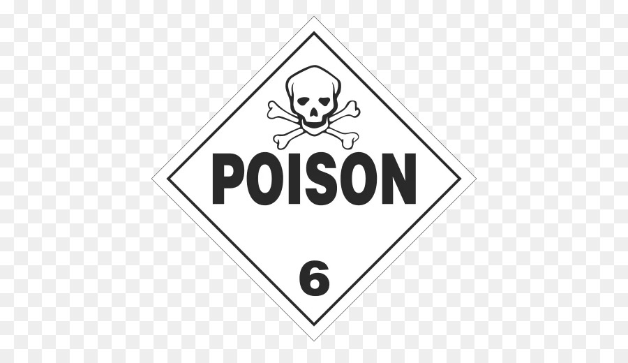 Gefahrgut-Schild GEFAHRGUT-Klasse 6 Giftige und ansteckungsgefährliche Stoffe Toxizität United States Department of Transportation - andere