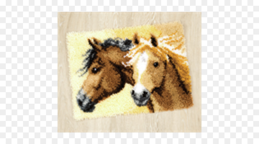 Horse Rug hooking-Teppich-Kissen Häkeln - Pferd