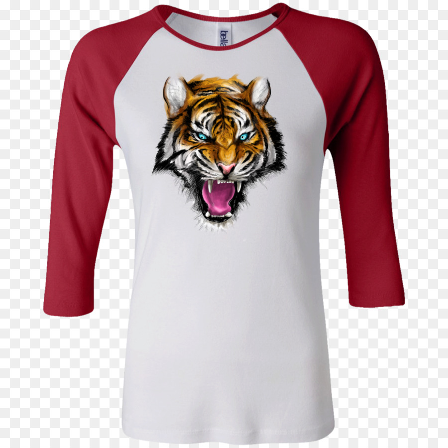 T shirt Hoodie Raglan ärmel - wilder tiger