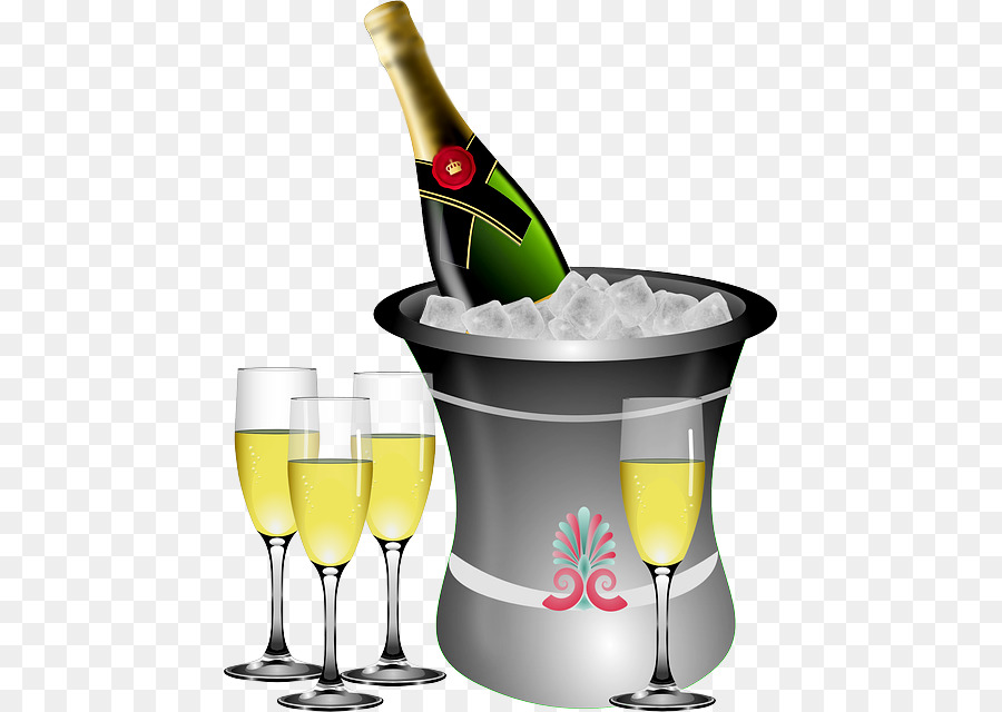Champagne Neujahr Silvester Clip art - Champagner