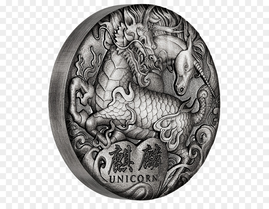 Perth Mint Qilin Unicorno mitologia Cinese Moneta - unicorno