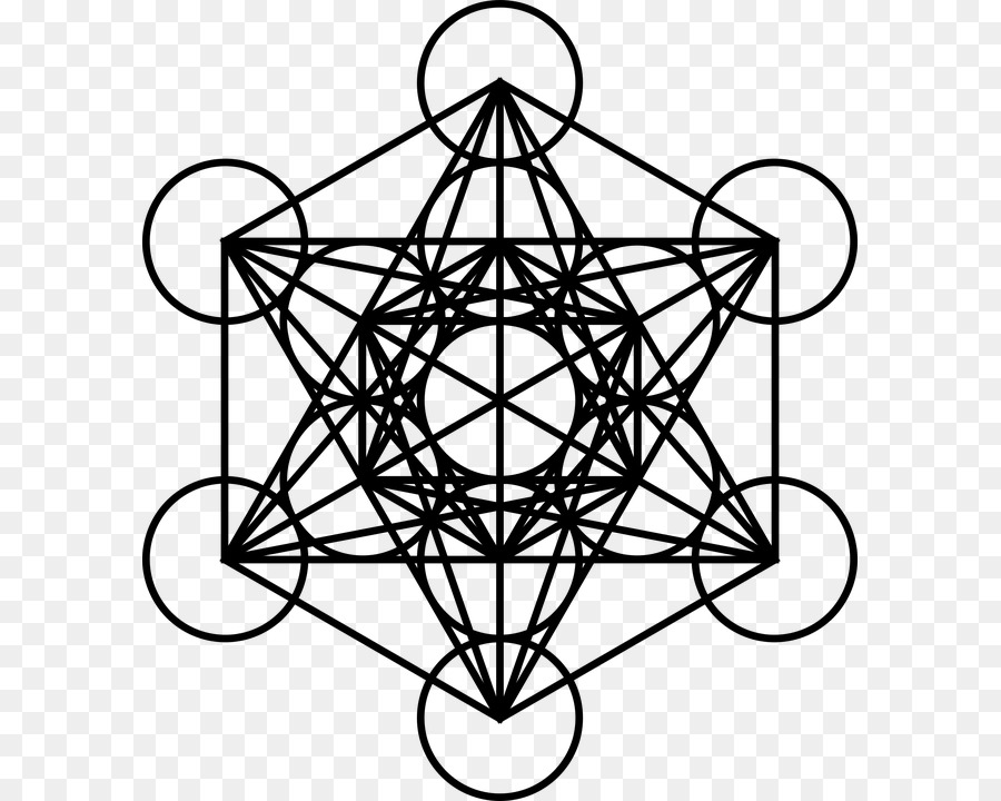 Metatrons Würfel Überlappende Kreise grid Heilige geometrie - Metatron