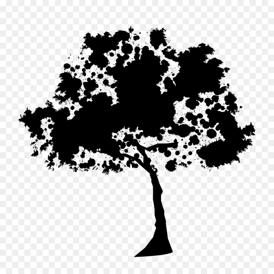 oak tree silhouette transparent background